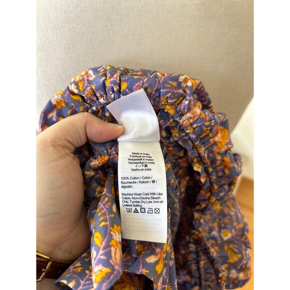 J.Crew Purple & Orange Ditzy Floral Corset Crop Top Tank - Picture 6 of 7